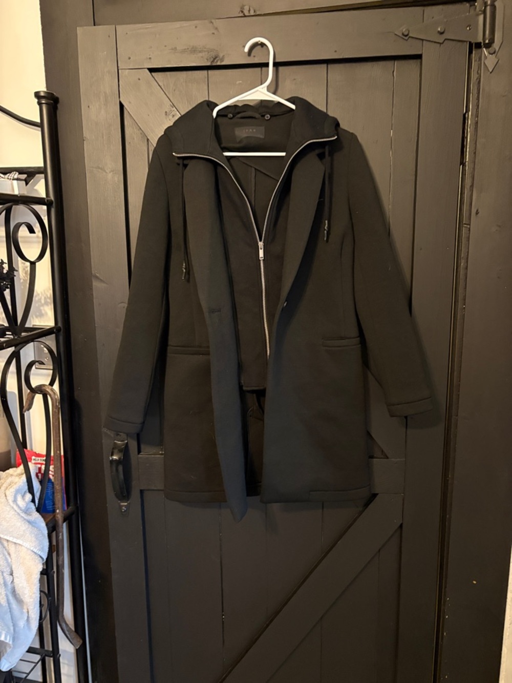 Ikks Women Black Jacket with Subtle Logo Patch